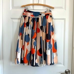 J. Peterman Multicolor Polka Dot Midi Skirt